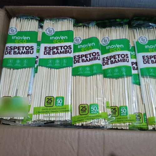 Espetos de Bambu 25 Cm Inoven Resistentes  5.000 Unidades