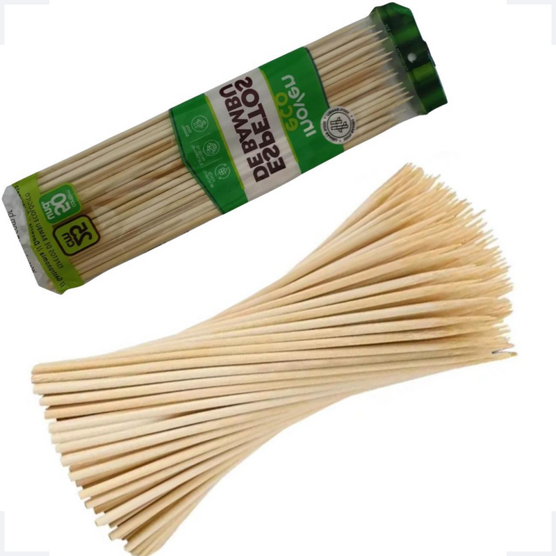 Espetos de Bambu 25 Cm Inoven Resistentes  5.000 Unidades